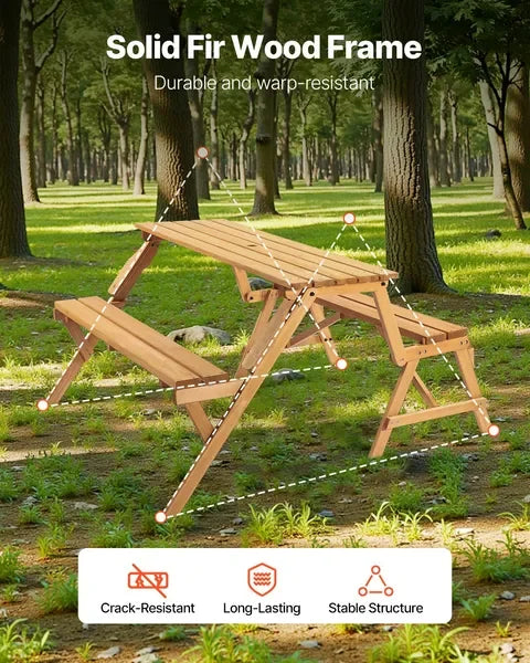 Finishes 2In1 Transforming Interchangeable Picnic Table And Bench Set Weatherproof