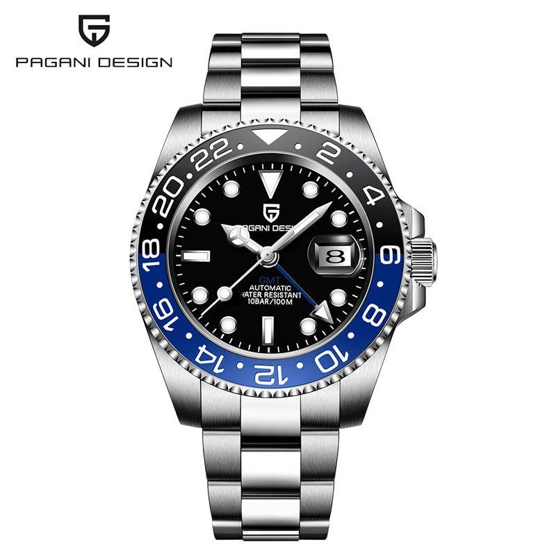 Pagani Design Automatic GMT Stainless Steel Men's Watch PD-1662