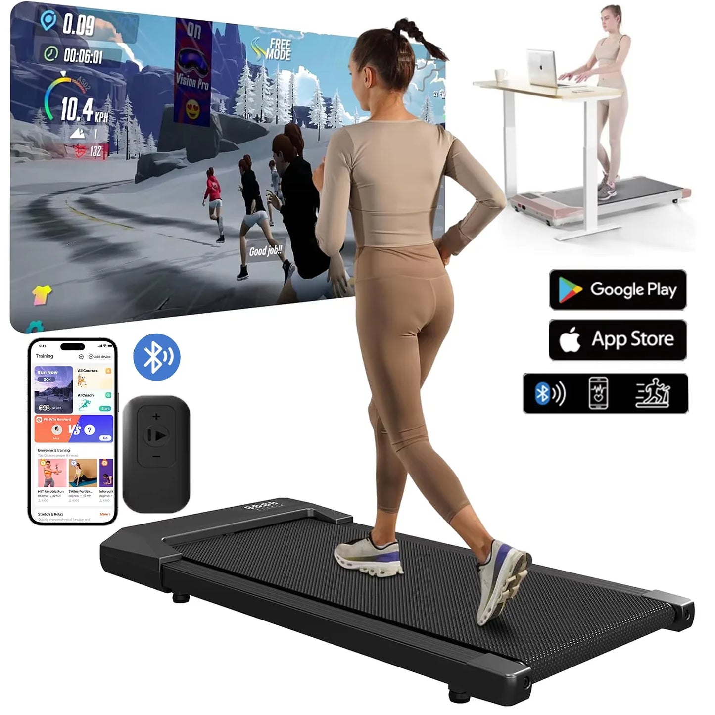 NONE Home Treadmill 2.5 HP Electric Walking Running Machine