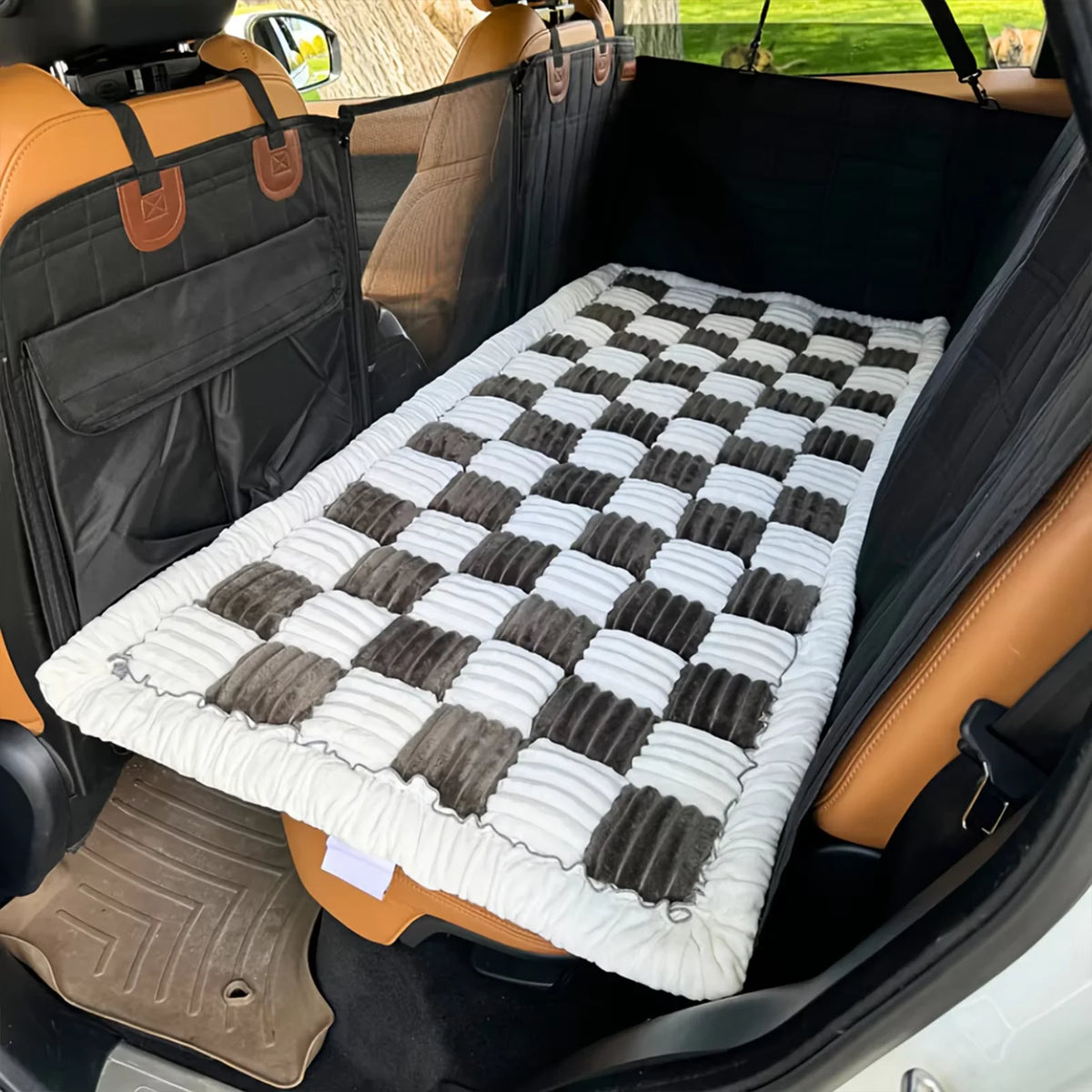 CWV Anti Slip Waterproof Coral Fleece Dog Mat For Cars