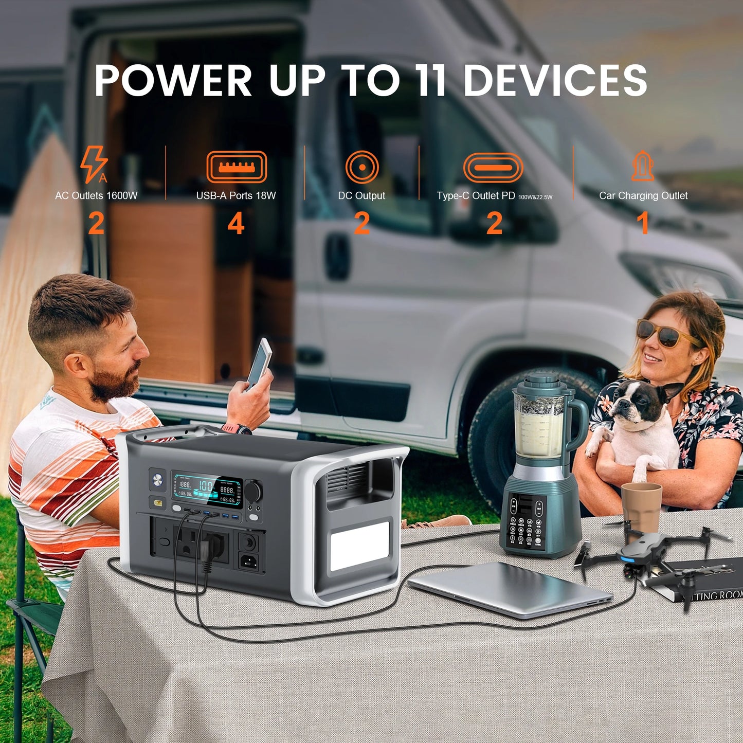 CTOLITY AP1000 1600W Solar Generator With 1024Wh LiFePO4 Battery