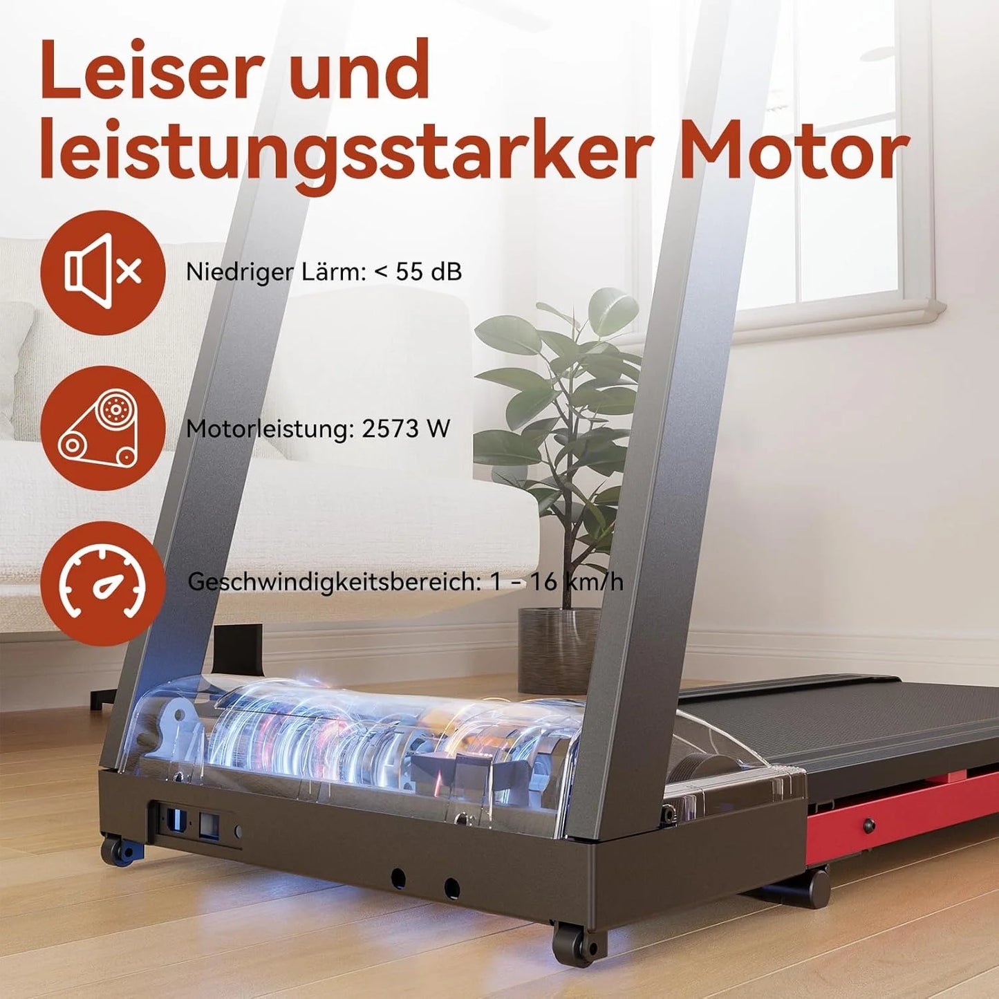 Superun Foldable Treadmill 3.5HP Incline 6 Percent Bluetooth App