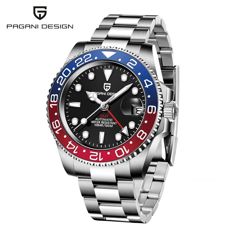Pagani Design Automatic GMT Stainless Steel Men's Watch PD-1662