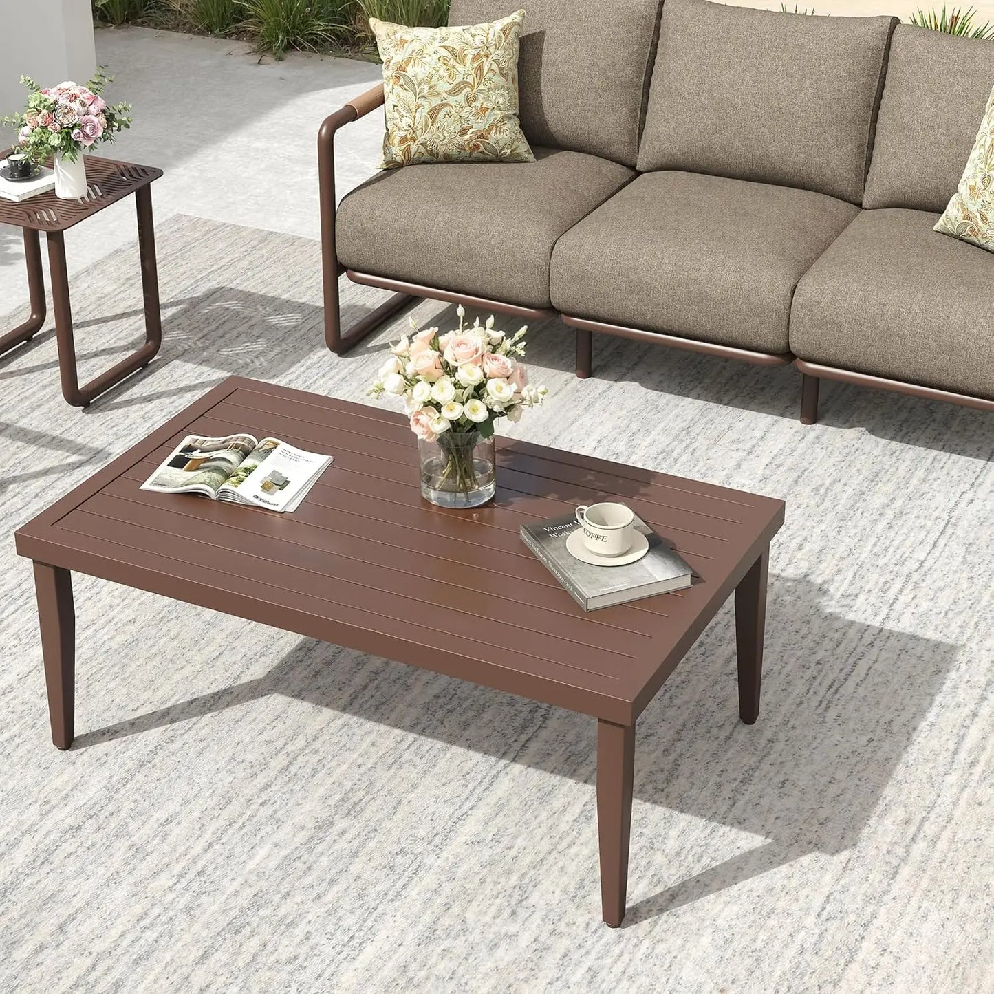 Outdoor Aluminum Patio Furniture Set All Weather Conversation Set