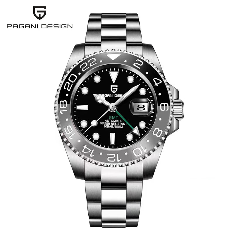 Pagani Design Automatic GMT Stainless Steel Men's Watch PD-1662