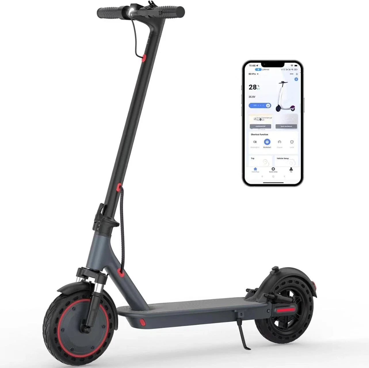 AOVOPRO TMAX Electric Scooter 500W 22 MPH Ultra-Foldable Urban-Commuter Transportation