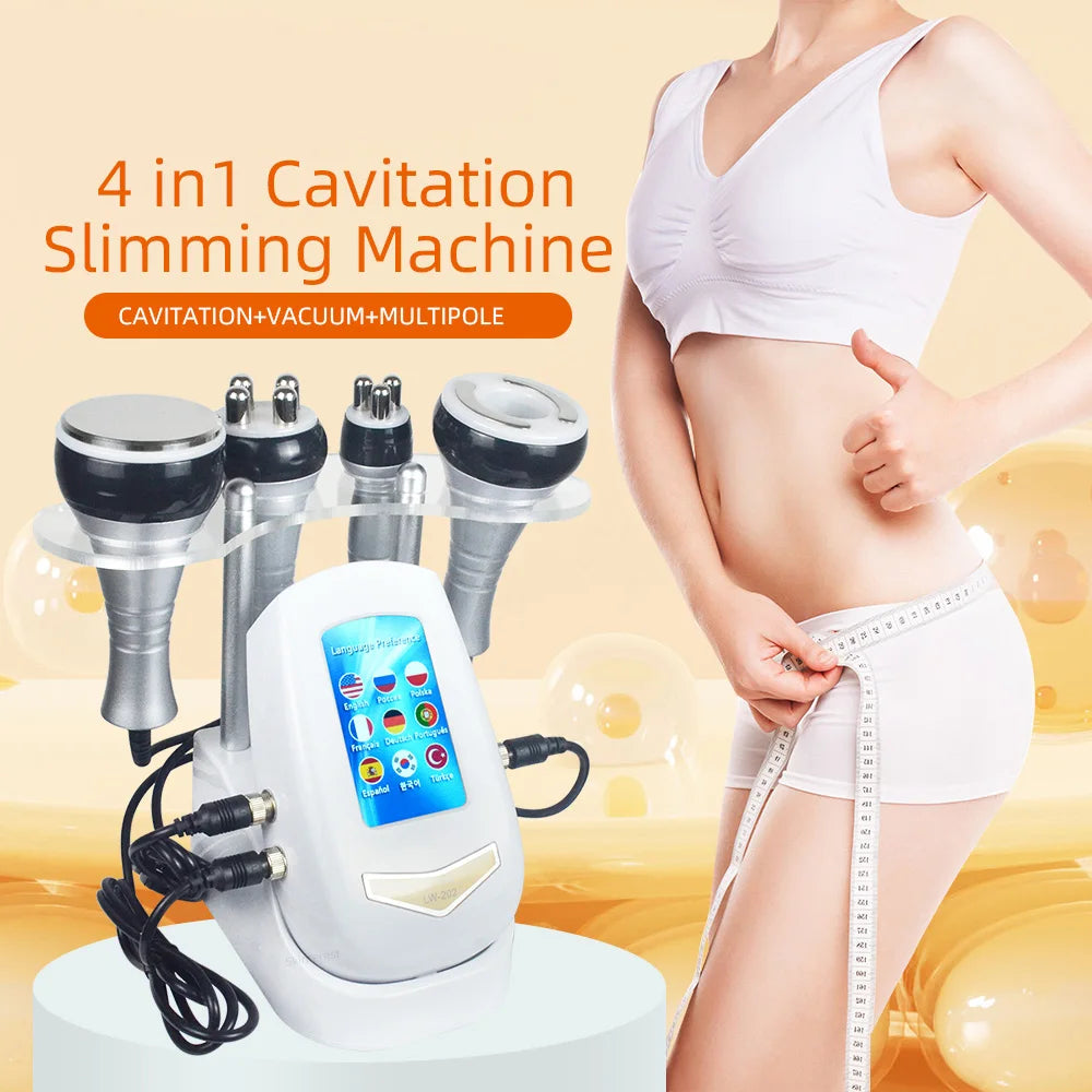 MISSHEARTH 4 In 1 Vacuum Therapy Cavitation RF Slimming Machine