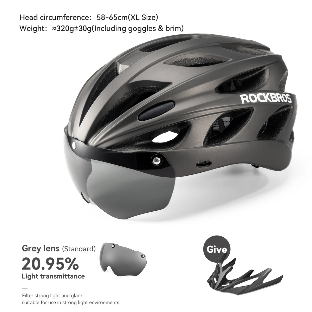 ROCKBROS Lightweight Cycling Helmet For Mountain Road Riding