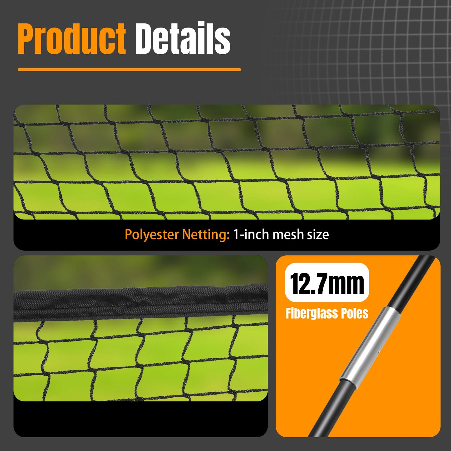 Portable Baseball And Softball Batting Cage For Backyard Practice