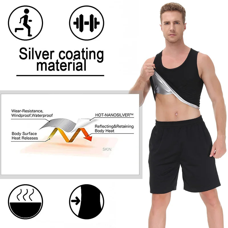 LILVIGORCN Men Sauna Shirt Compression Tee for Workouts