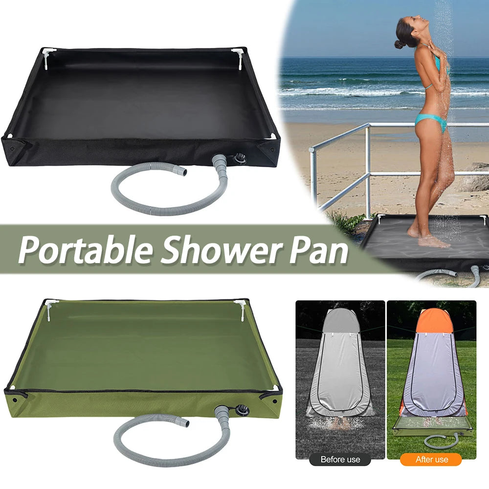 Shunmaii Foldable Shower Base With Drain Hose For RV Camping
