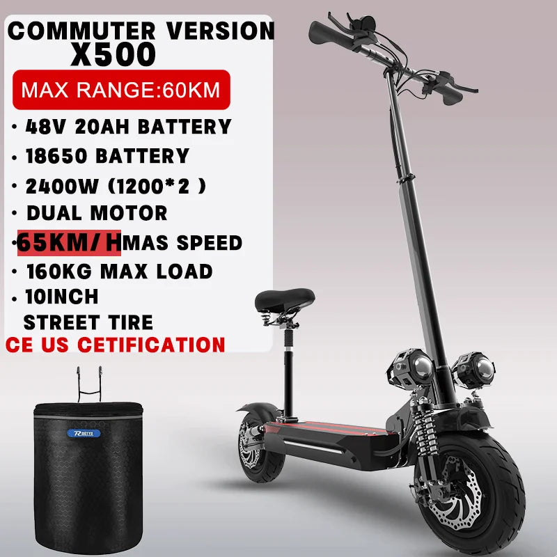 Jueshuai Outdoor Electric Scooter 1000W Off Road Foldable Adult