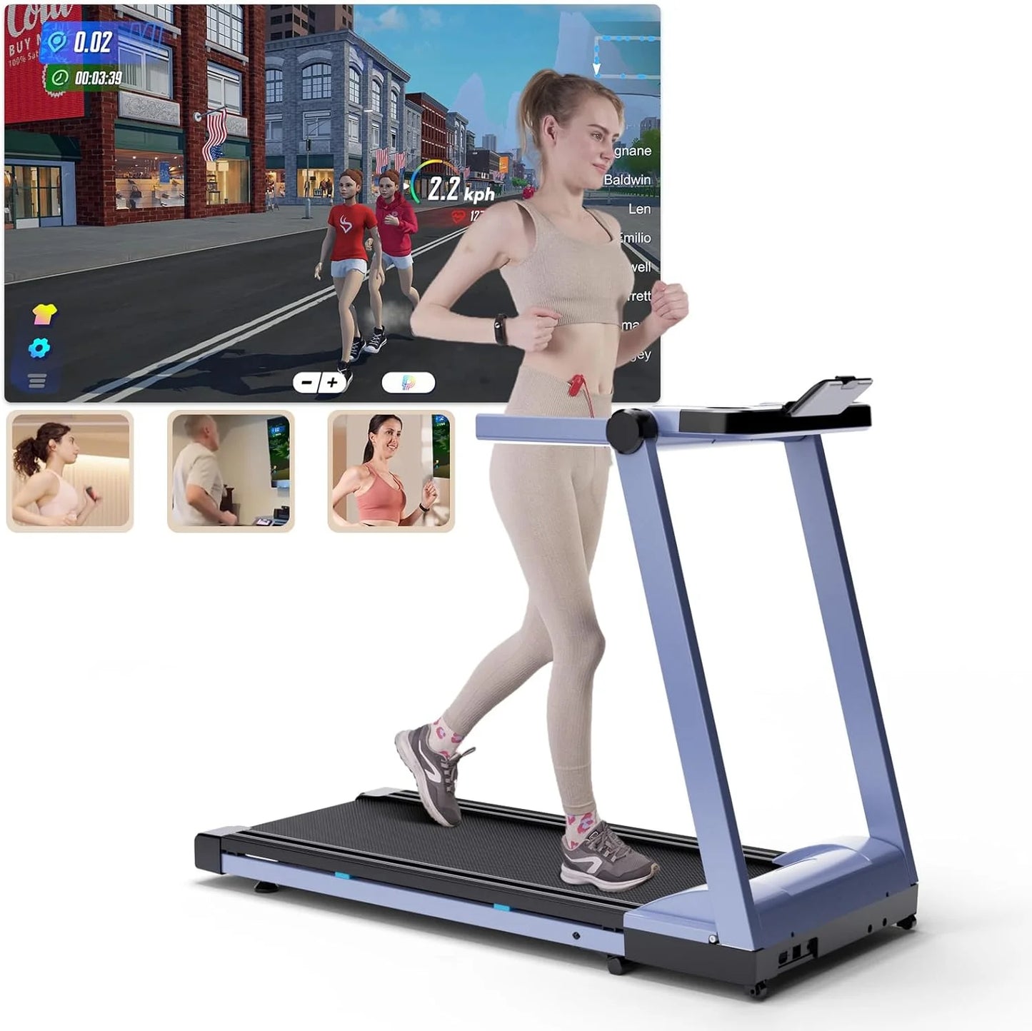 Superun Foldable Treadmill 3.5HP Incline 6 Percent Bluetooth App