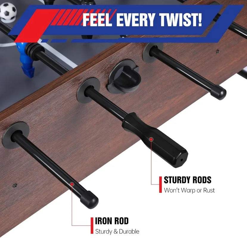 YTYIN Foosball Table Durable Construction For Home Recreation And Family Game Room Entertainment