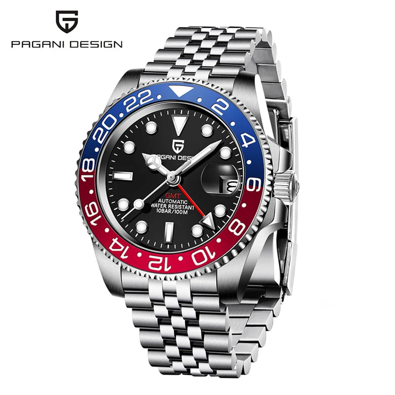 Pagani Design Automatic GMT Stainless Steel Men's Watch PD-1662