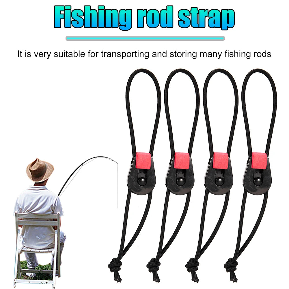 Portable Fishing Rod Tie Strap Holder For Outdoor Tackle