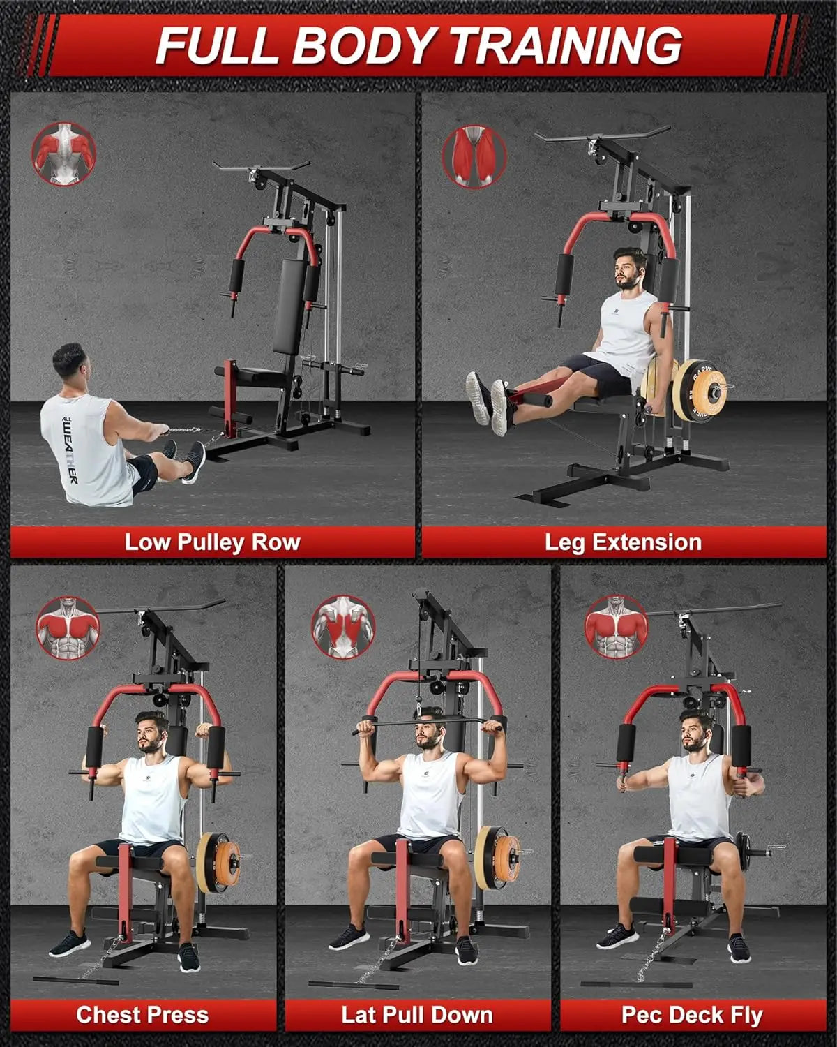 HiMISS Home Gym Machine All In One Strength Training System