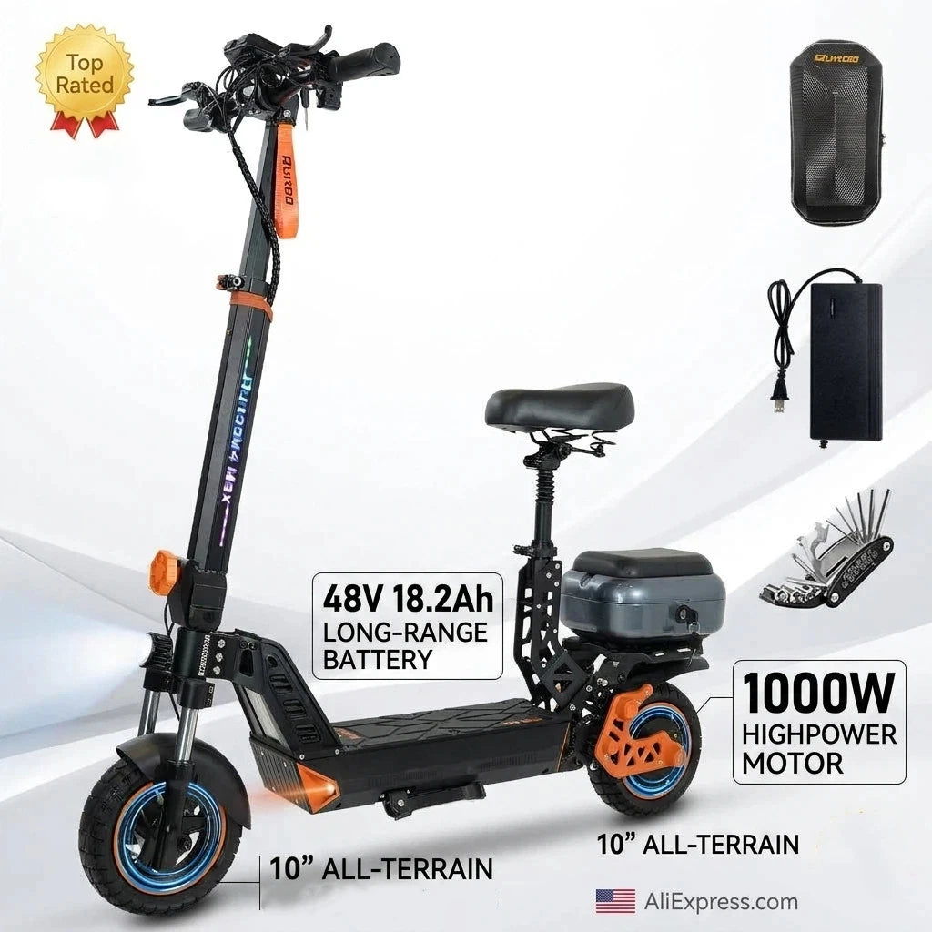 Bikydom Electric Scooter For Adults Foldable Long Range Commuter