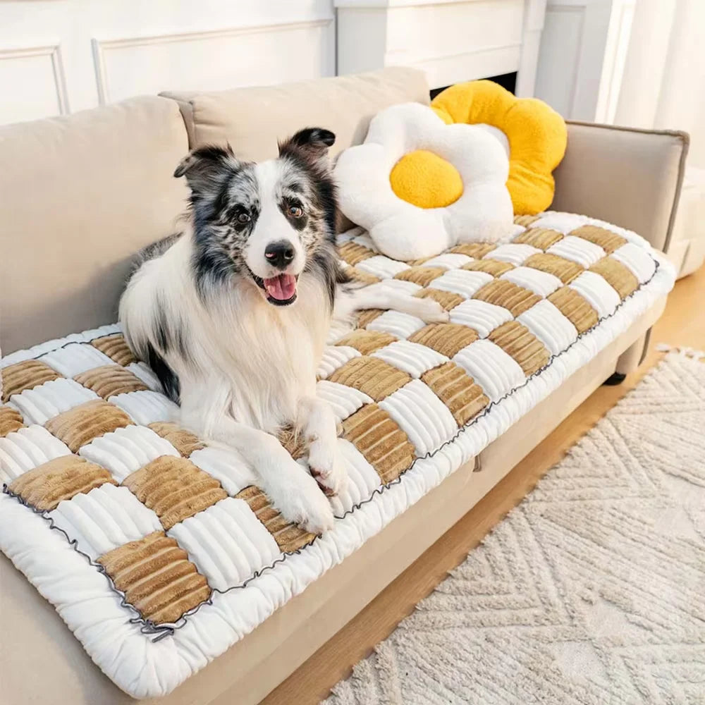 CWV Anti Slip Waterproof Coral Fleece Dog Mat For Cars