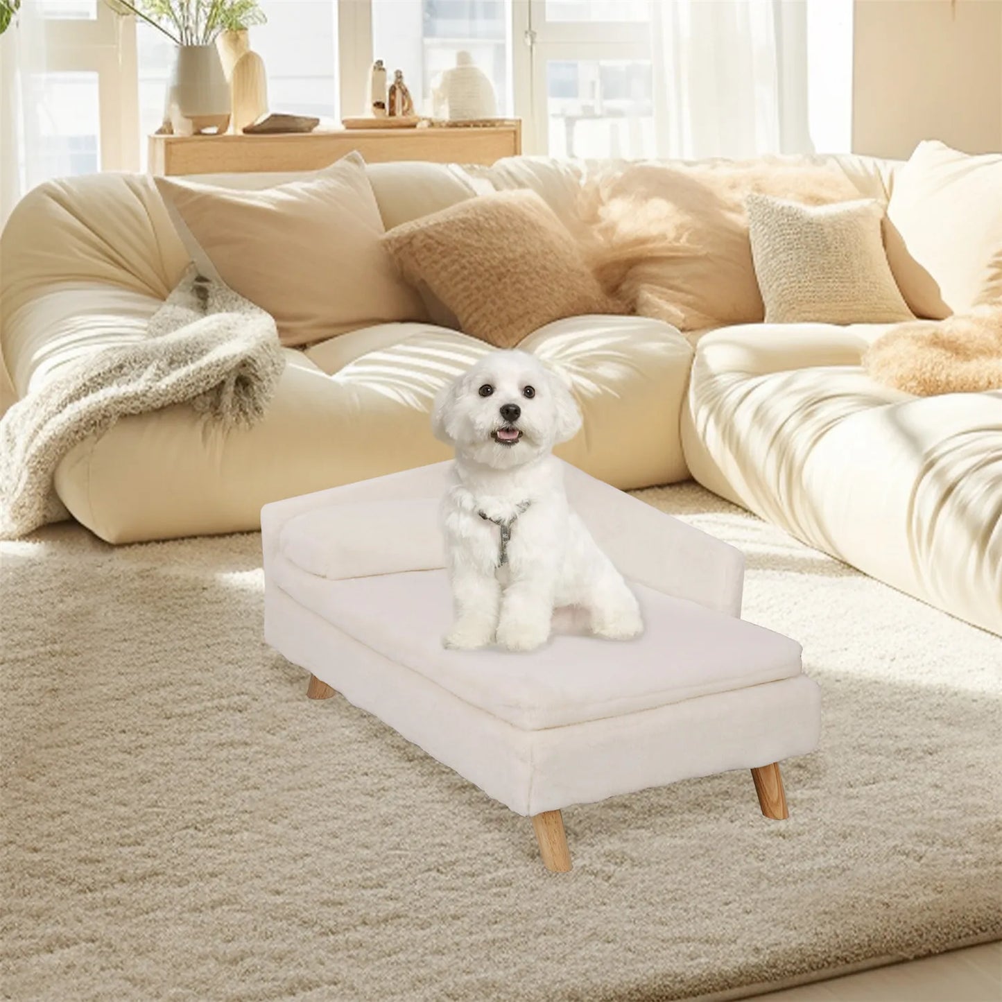 BINGOPAW Nordic Waterproof Pet Bed With Cozy Soft Pad