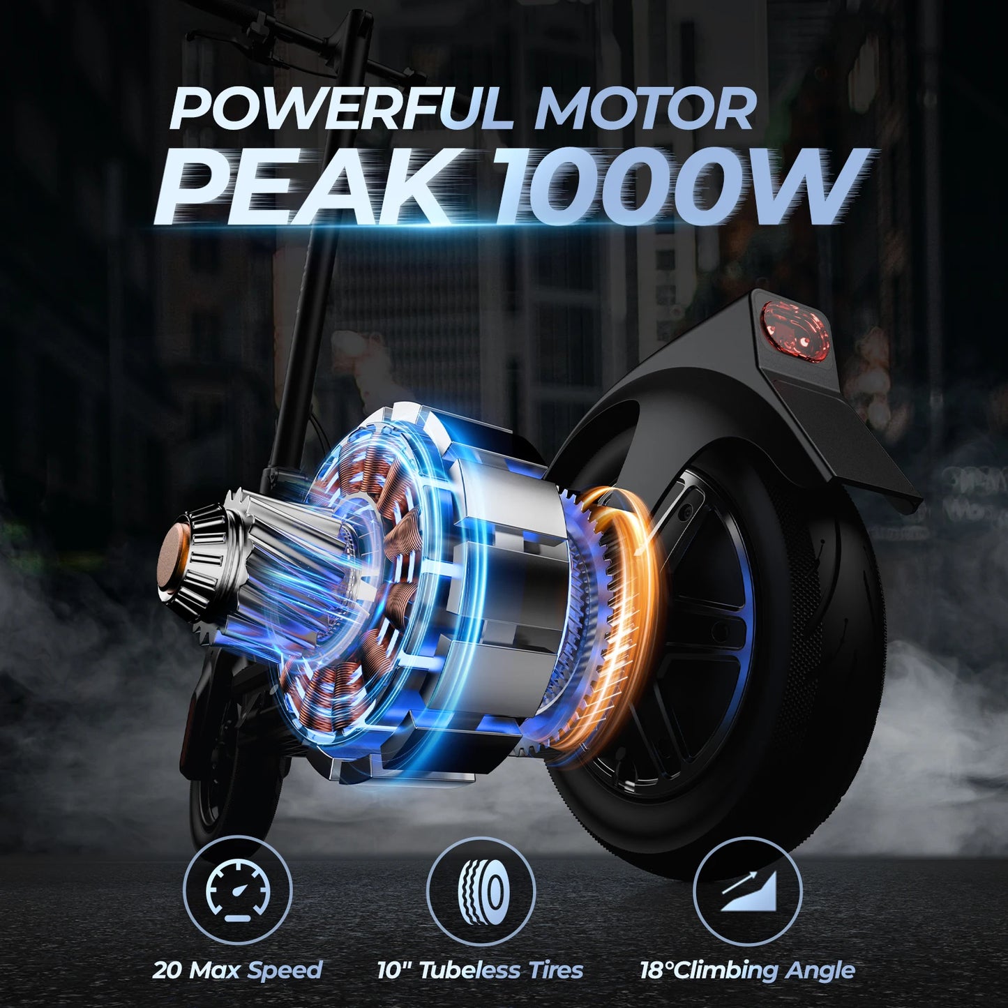 HeroPick E10 Pro Max Electric Scooter 1000W Folding Range