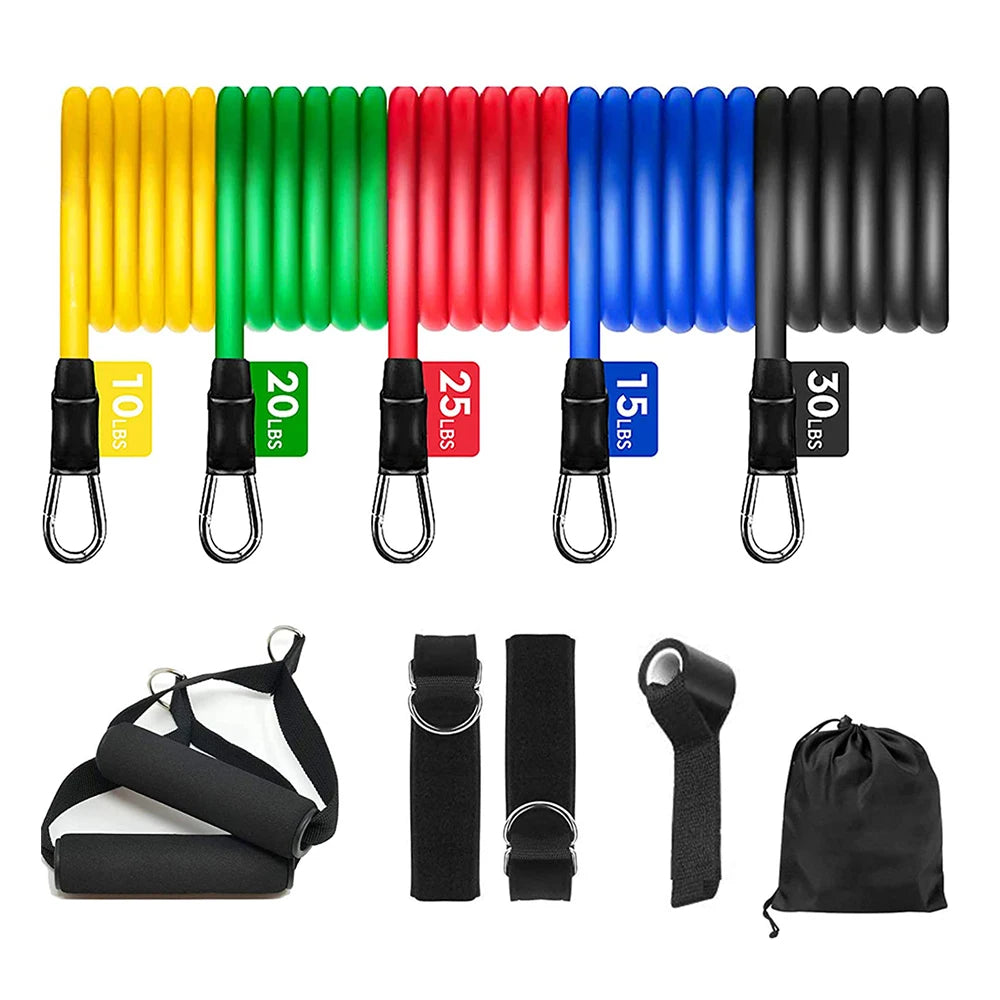 KUUBEED Elastic Resistance Bands Set for Home Gym Training