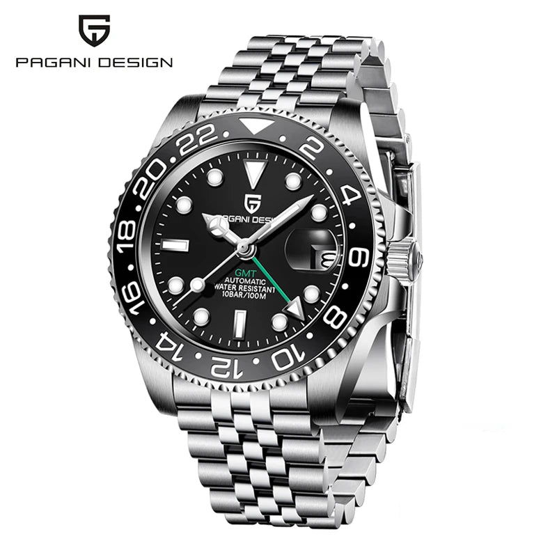 Pagani Design Automatic GMT Stainless Steel Men's Watch PD-1662