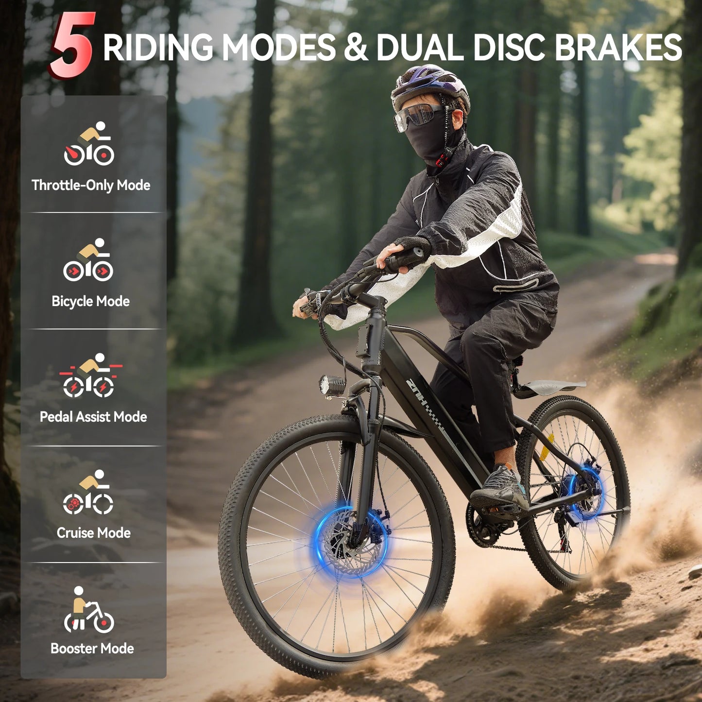 ZNH 1000W Peak Motor Electric Bicycle for Adults 48V