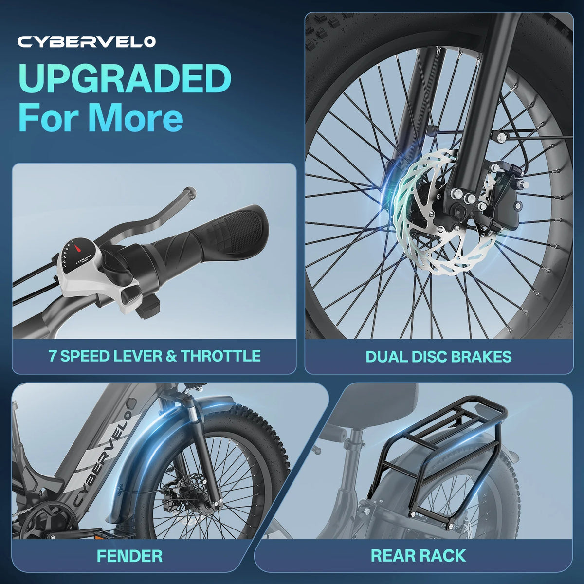 Cybervelo Comfortable Step Thru Electric Commuter Bicycle With Extended Range