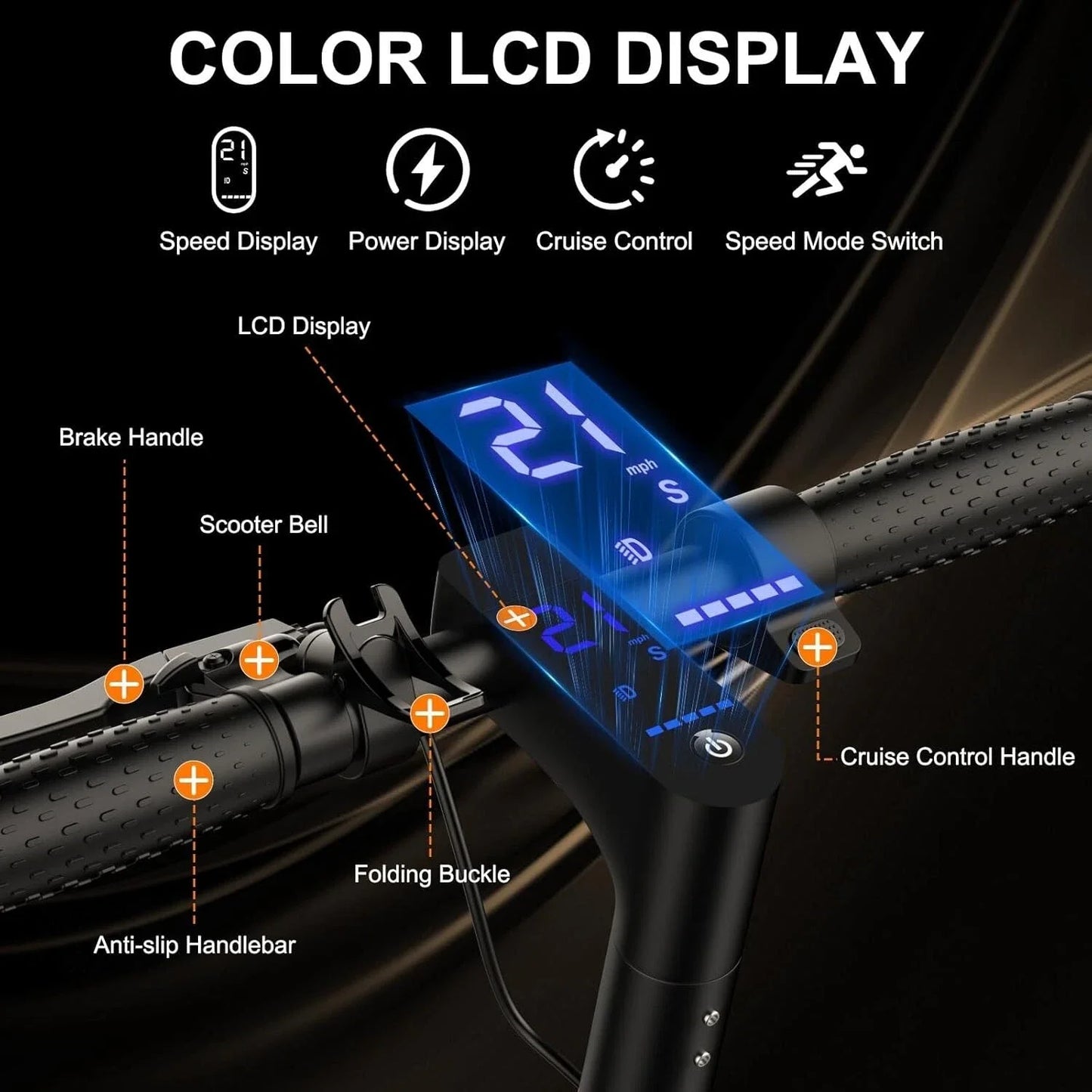 AOVOPRO TMAX Electric Scooter 500W 22 MPH Ultra-Foldable Urban-Commuter Transportation