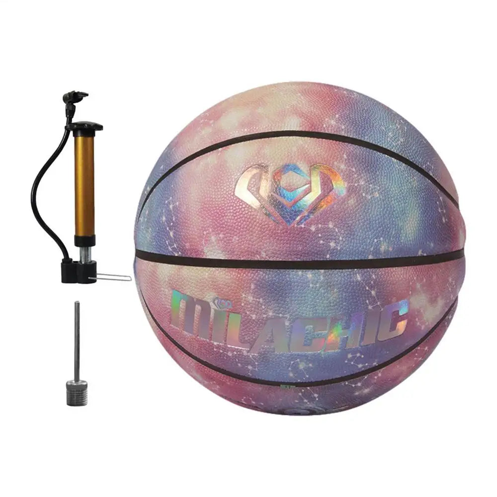 Hignconcerned Holographic Glowing Basketball Indoor and Outdoor Play