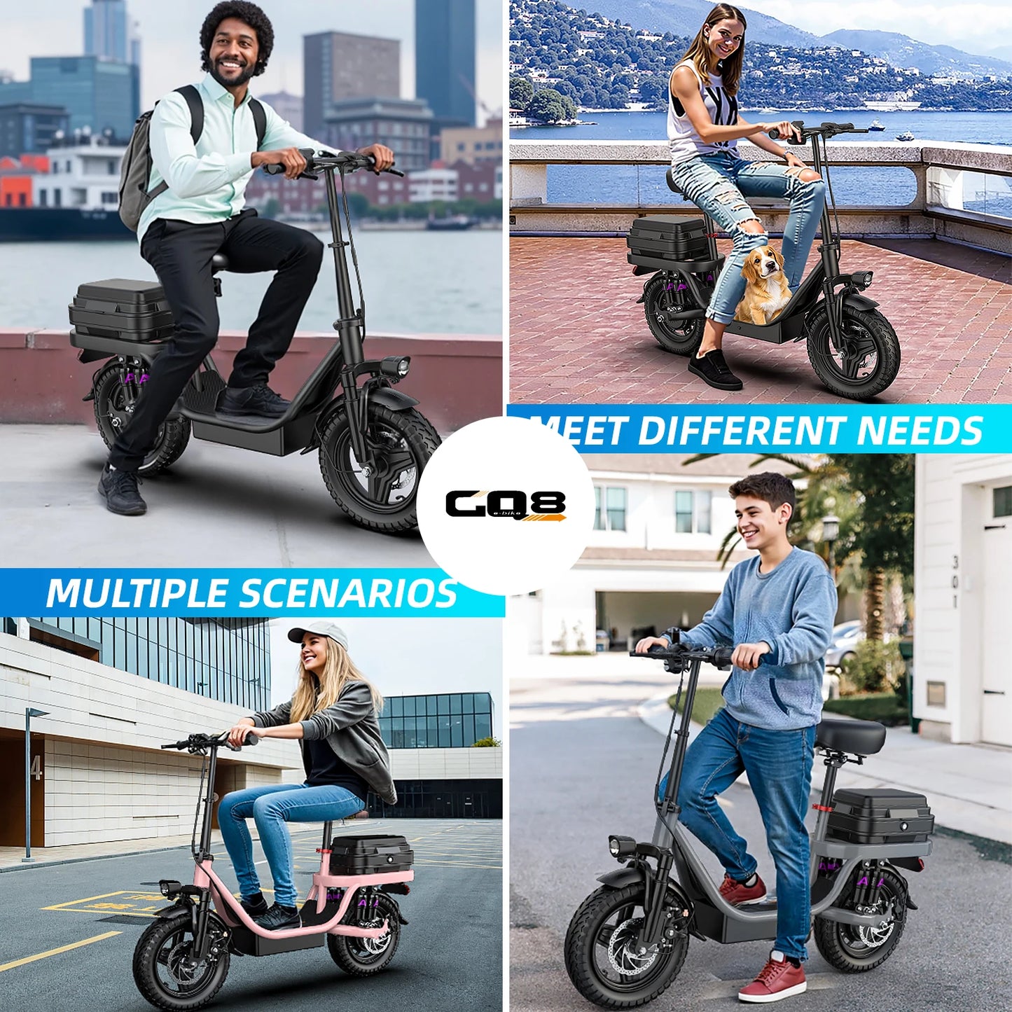 Foldable Electric Scooter 700W Peak 48V