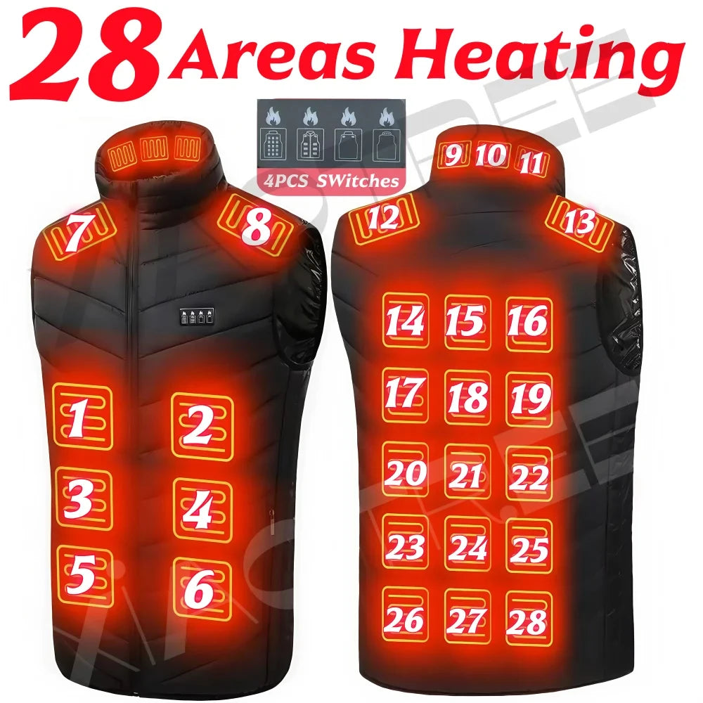 XIAOTREECN Heated Vest For Men Women USB Electric Warmer Jacket