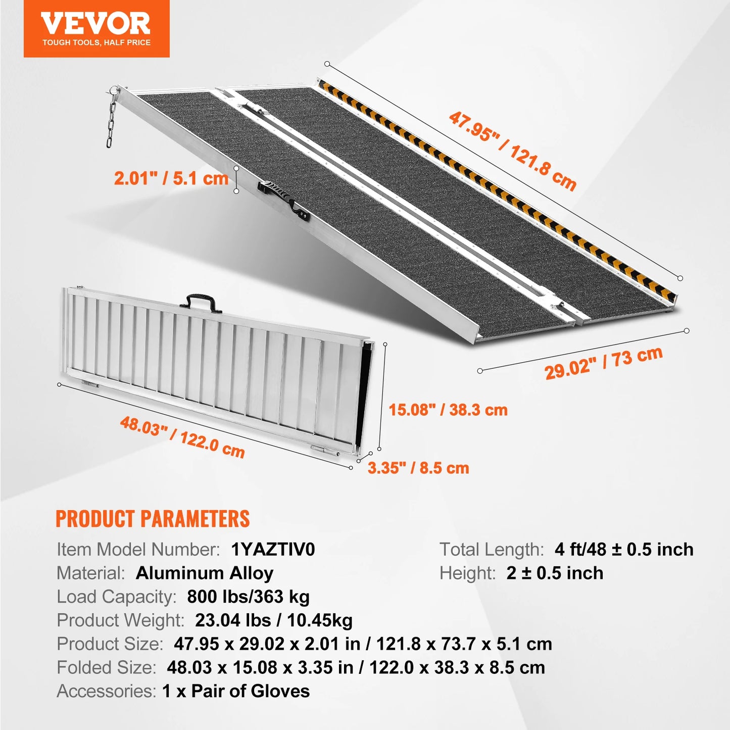 SucceBuy Portable Aluminum Folding Wheelchair Ramp For Threshold Accessibility Solutions