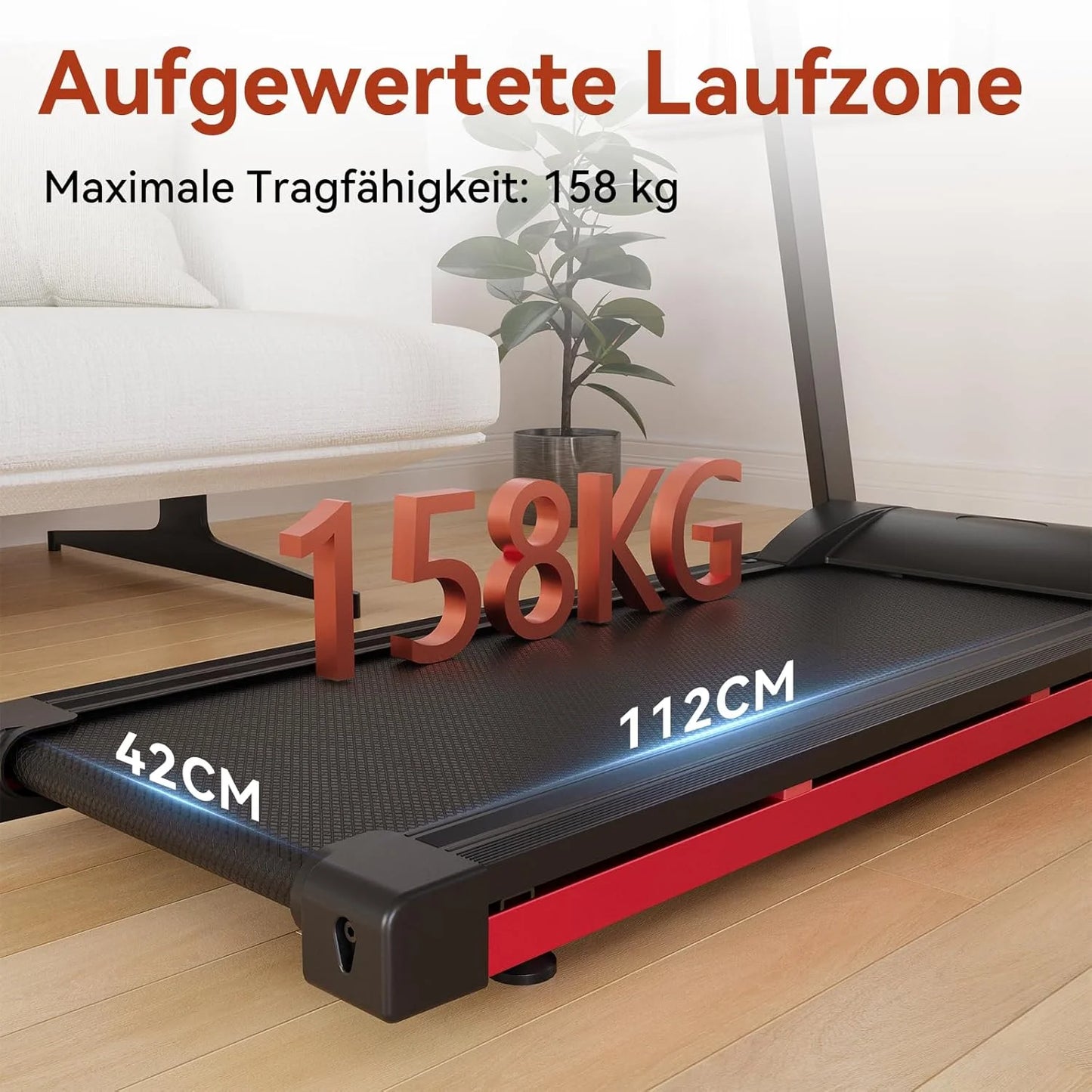Superun Foldable Treadmill 3.5HP Incline 6 Percent Bluetooth App