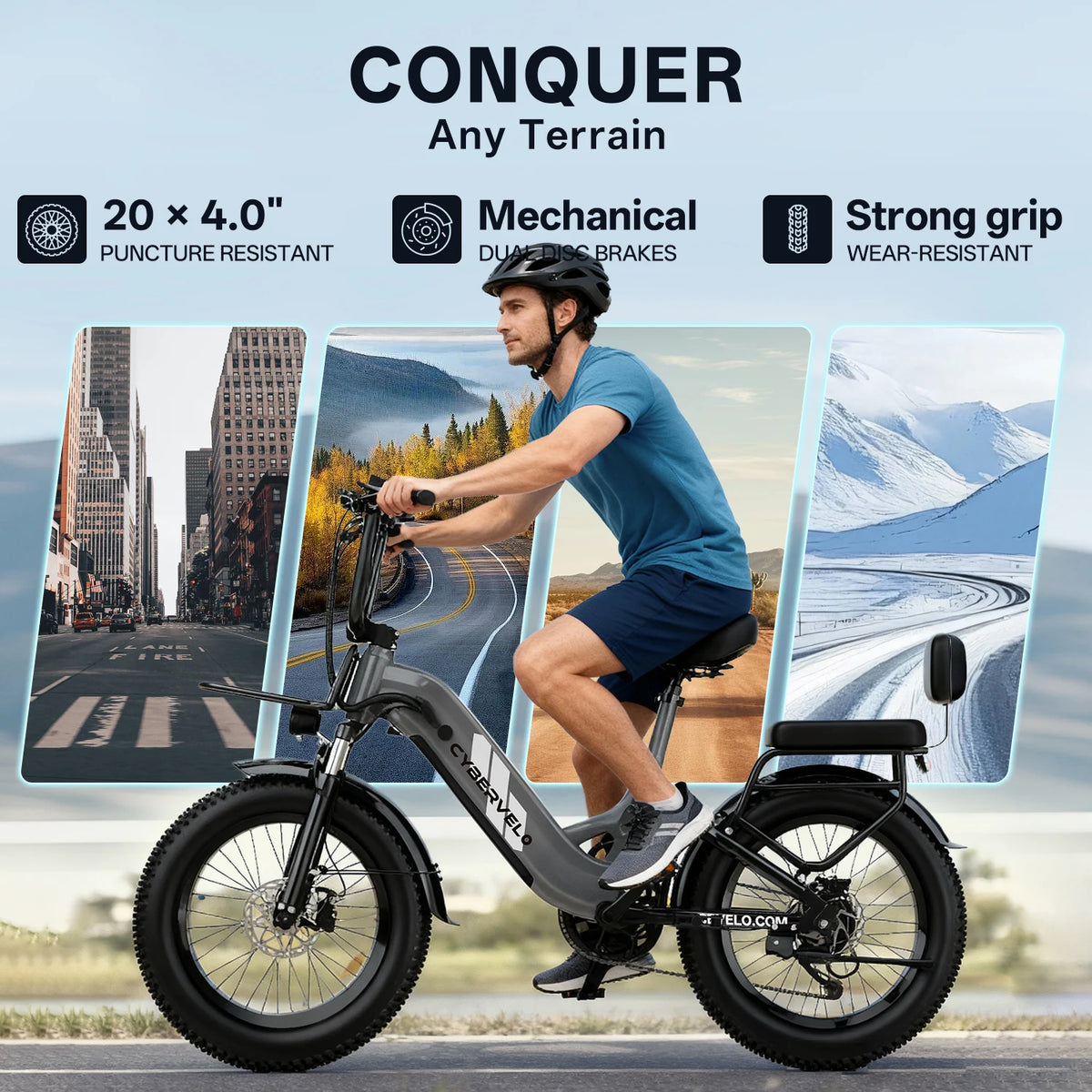 Cybervelo Comfortable Step Thru Electric Commuter Bicycle With Extended Range