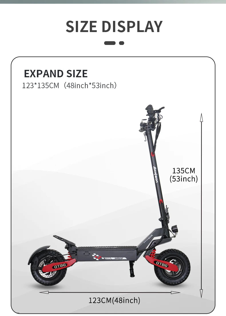 Arwibon GT06 1200W Premium Foldable Electric Scooter For Adults