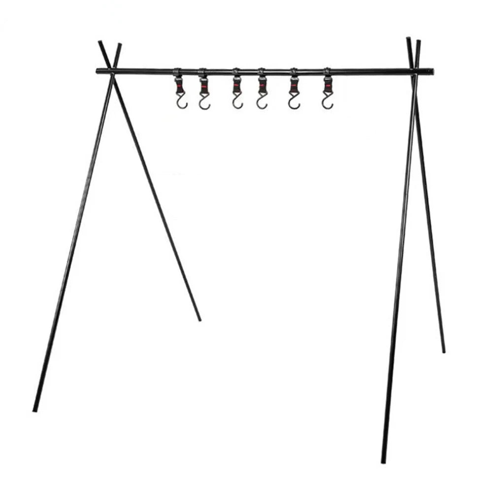 Electric Folding Camping Hanging Rack Portable Shelf with Hook Triangle Storage Hanger