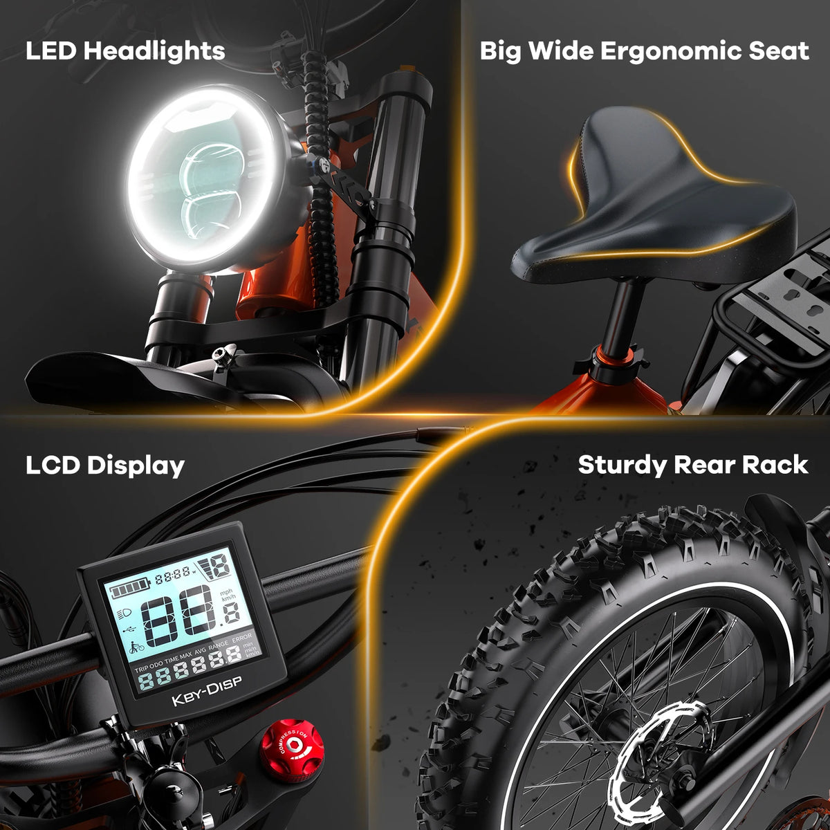 Cybervelo Foldable Fat Tire Electric Bike With Long Range Battery