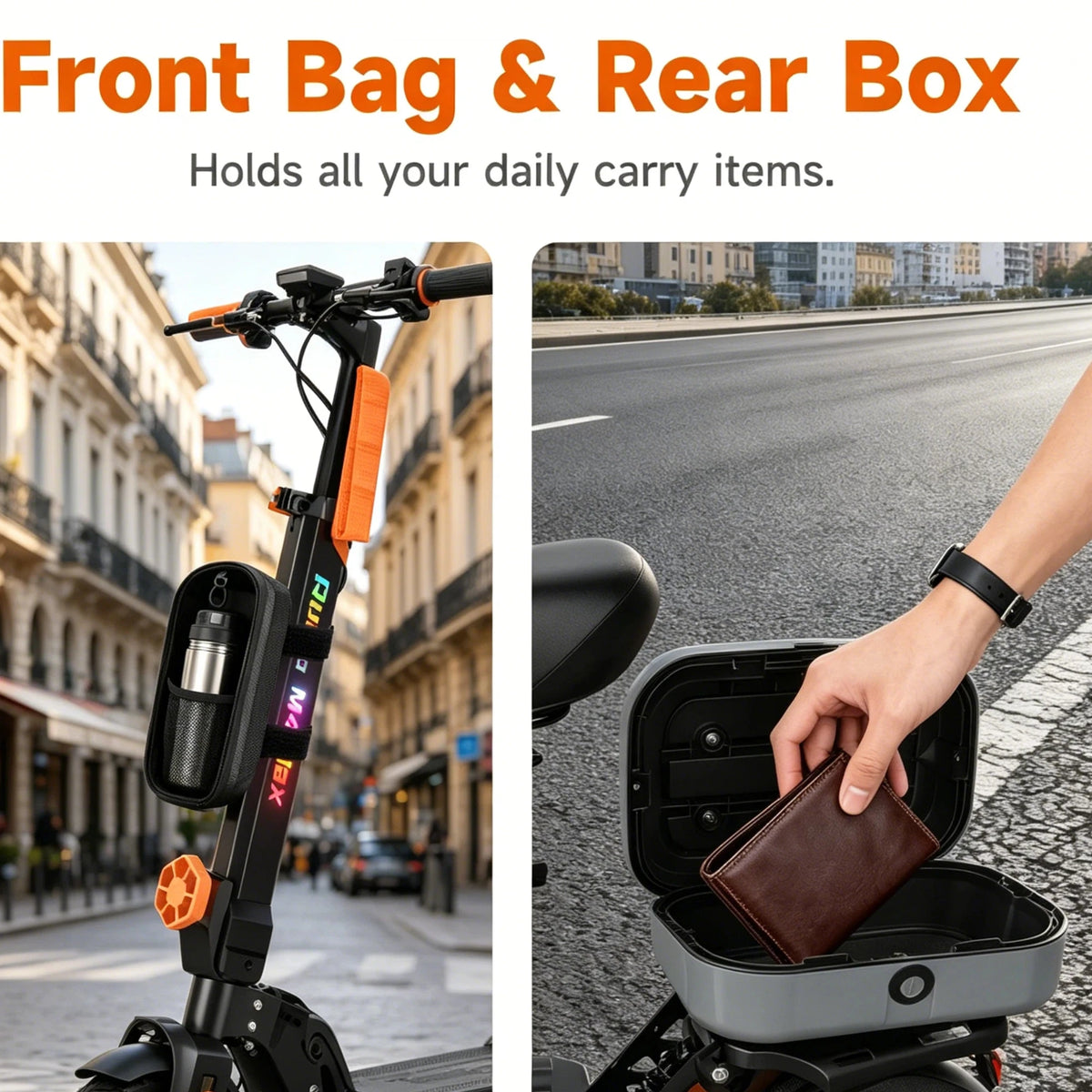 Bikydom Electric Scooter For Adults Foldable Long Range Commuter
