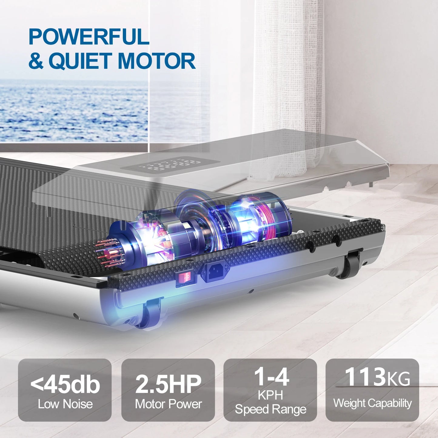 NONEDriving 2In1 Walking Pad Mini Treadmill Under Desk Home Office