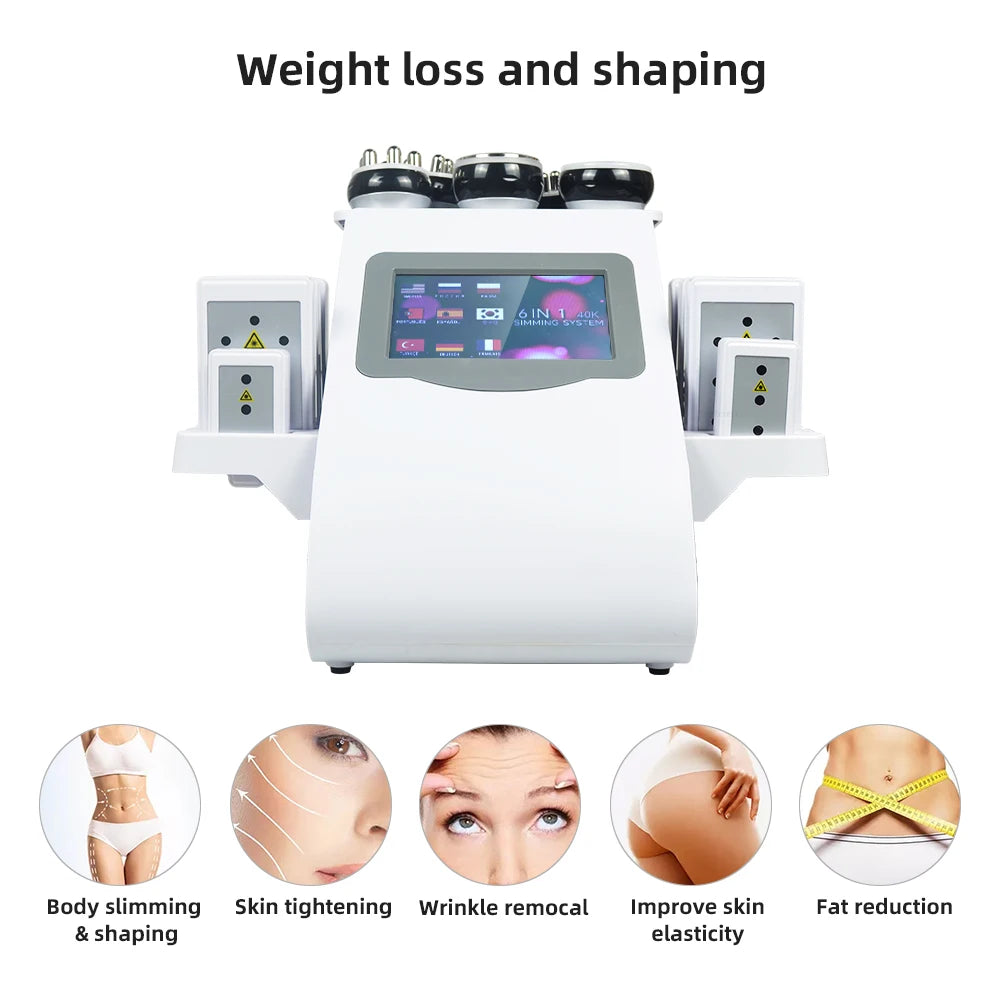 MISSHEARTH 6 In 1 Ultrasonic Cavitation Machine 40K Body Slimming