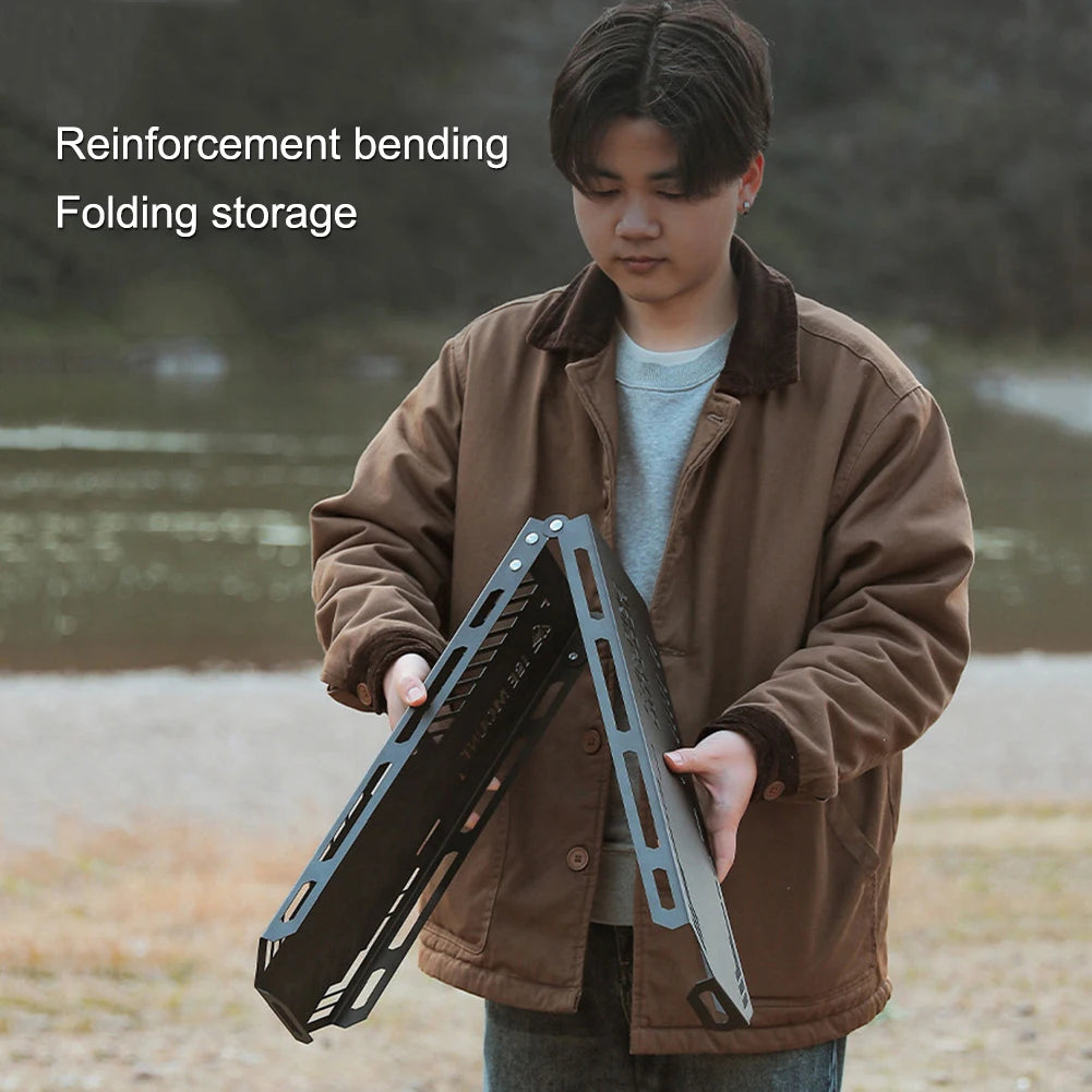 Electric Folding Camping Hanging Rack Portable Shelf with Hook Triangle Storage Hanger