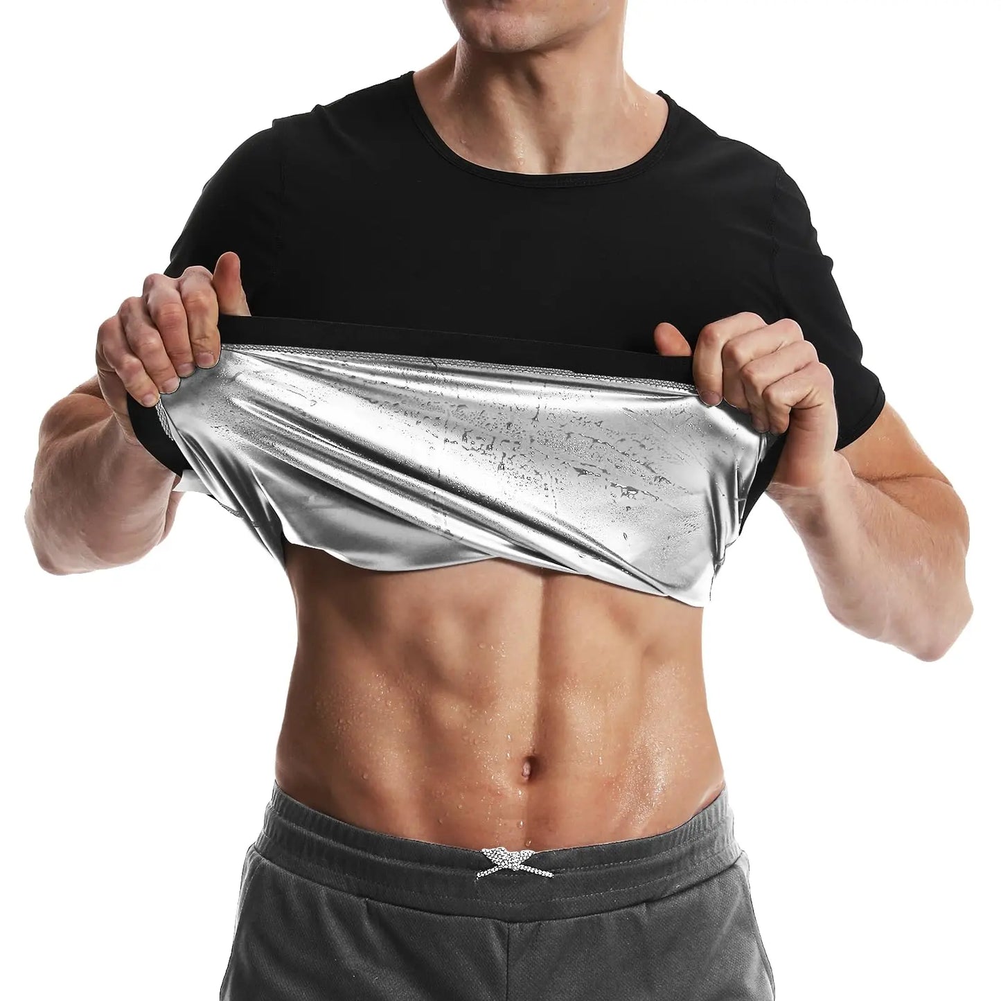 LILVIGORCN Men Sauna Shirt Compression Tee for Workouts