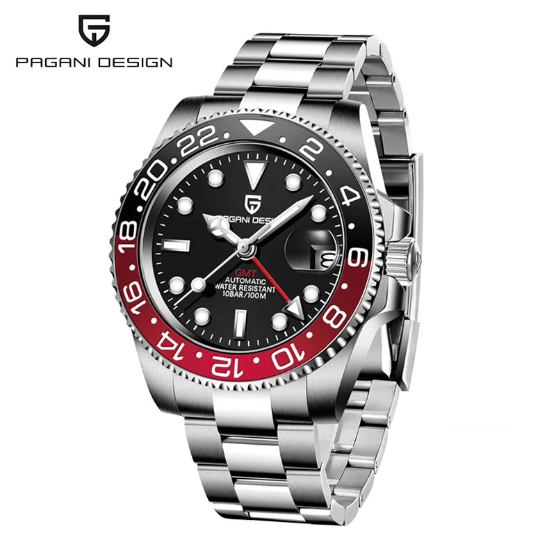 Pagani Design Automatic GMT Stainless Steel Men's Watch PD-1662