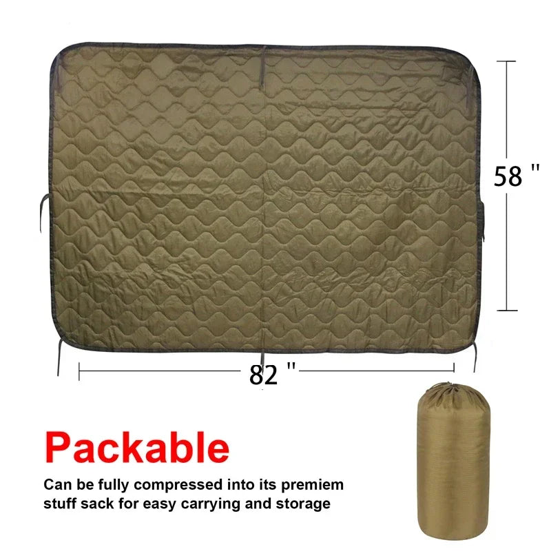 Fujian Tactical Army Poncho Liner Quilted Blanket Water Repellent