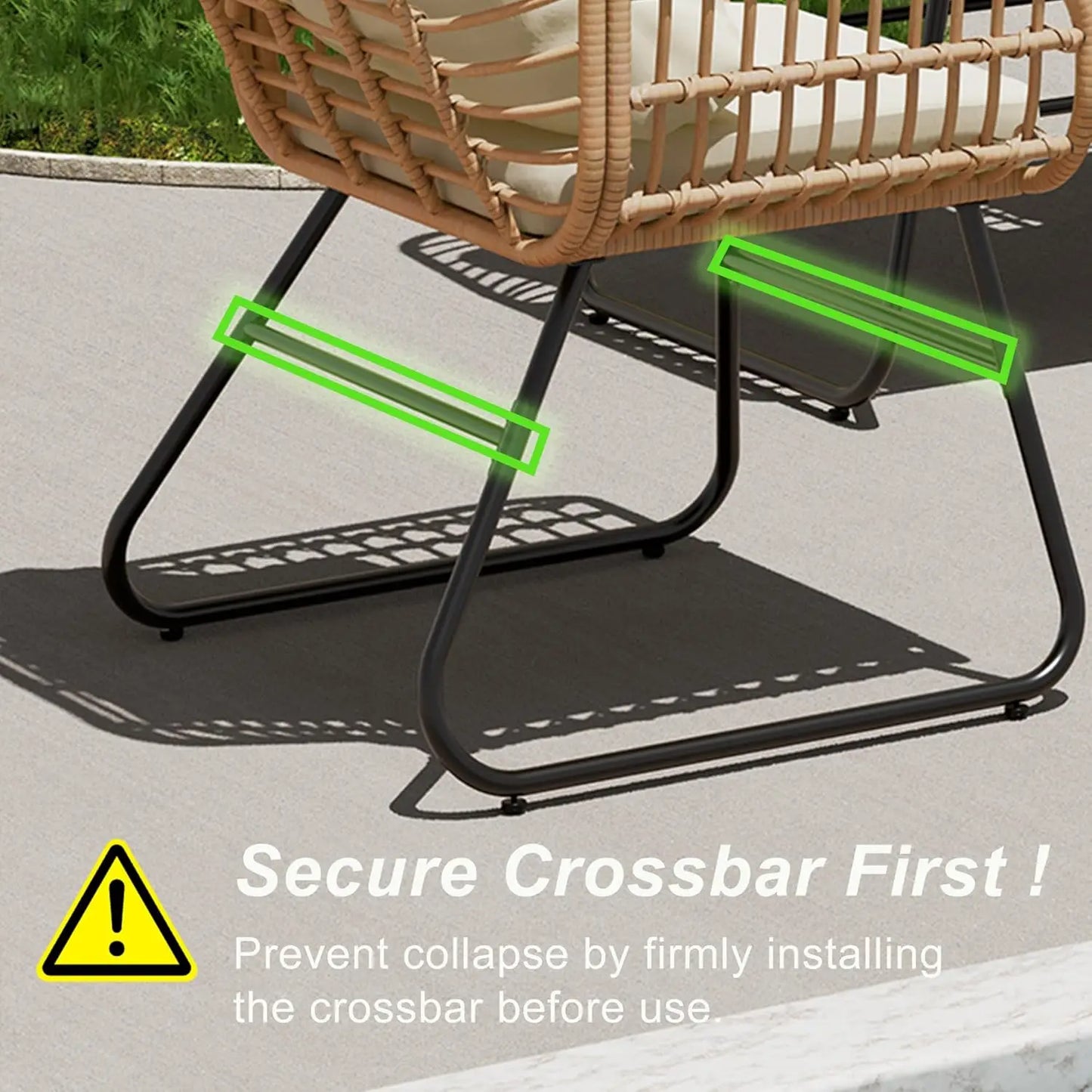 All Weather Rattan Outdoor 4 Piece Patio Set With Cushions And Glass Table