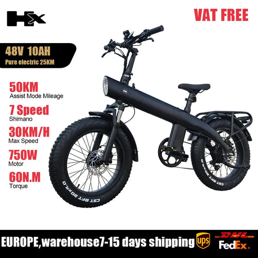 HUANCI HX Q3 2000W Fat Tire Electric Bike Removable Battery