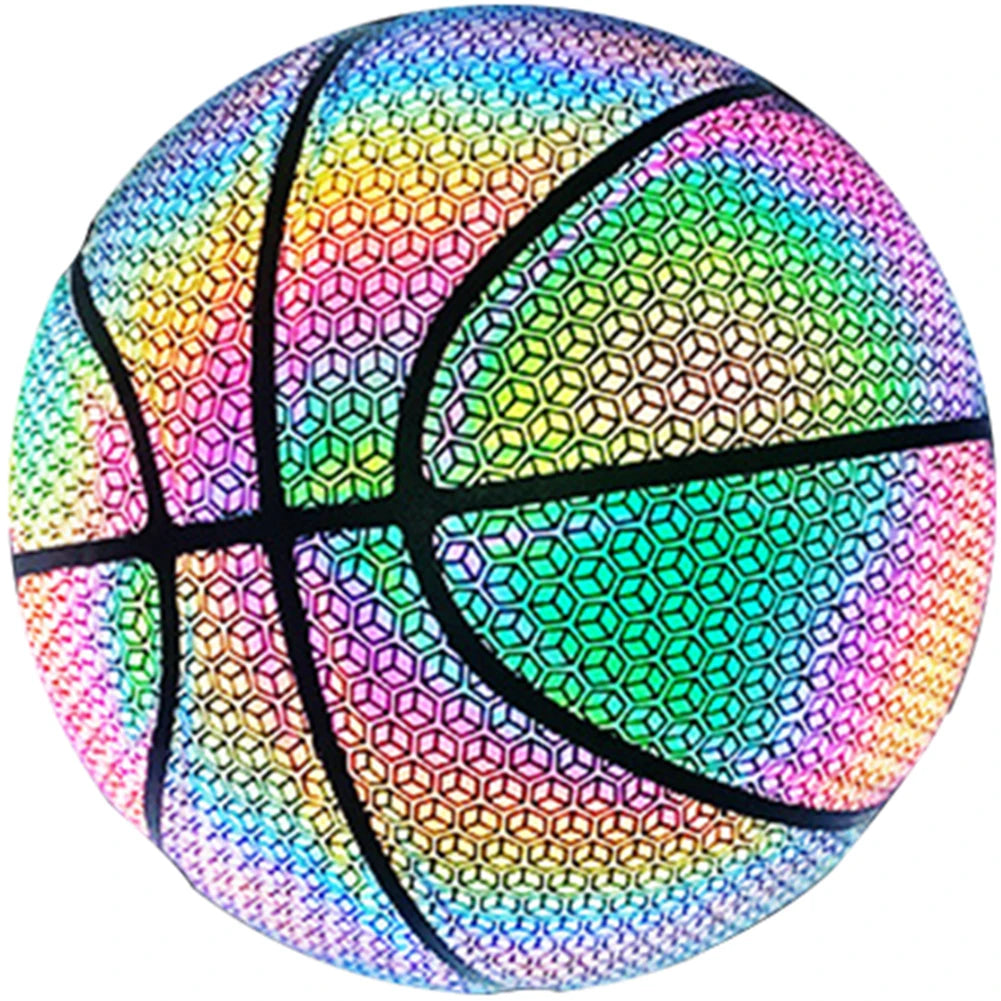 Luminous Holographic Reflective Basketball For Night Play