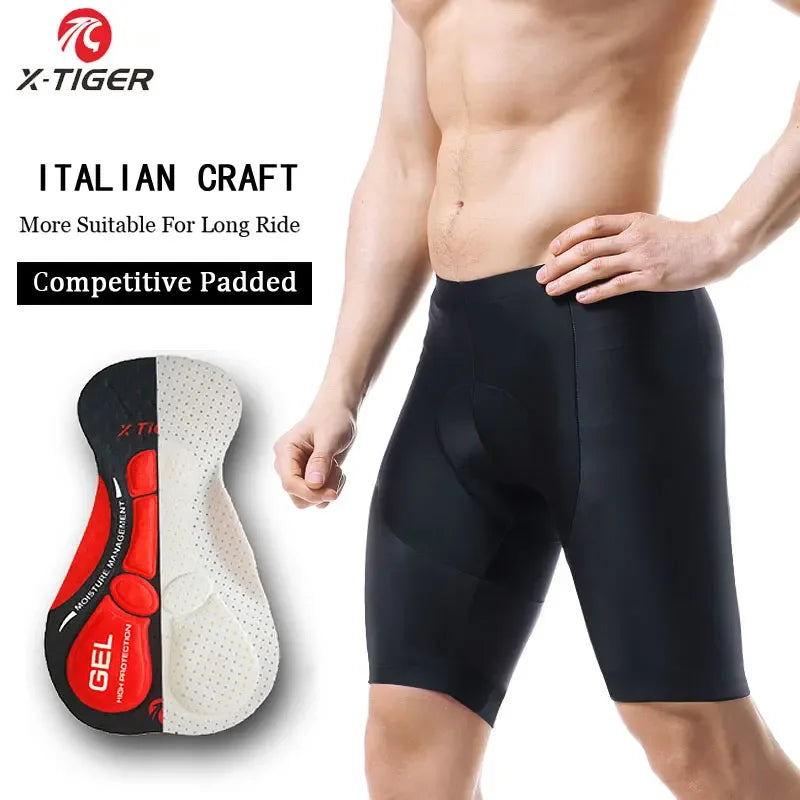 X-TIGERCN Pro Cycling Bib Shorts With 5D Gel Pad Cushion